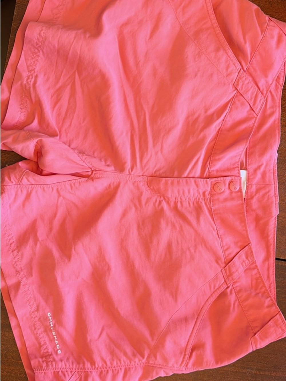 Columbia Coral Athletic Shorts with Double-Button Waist